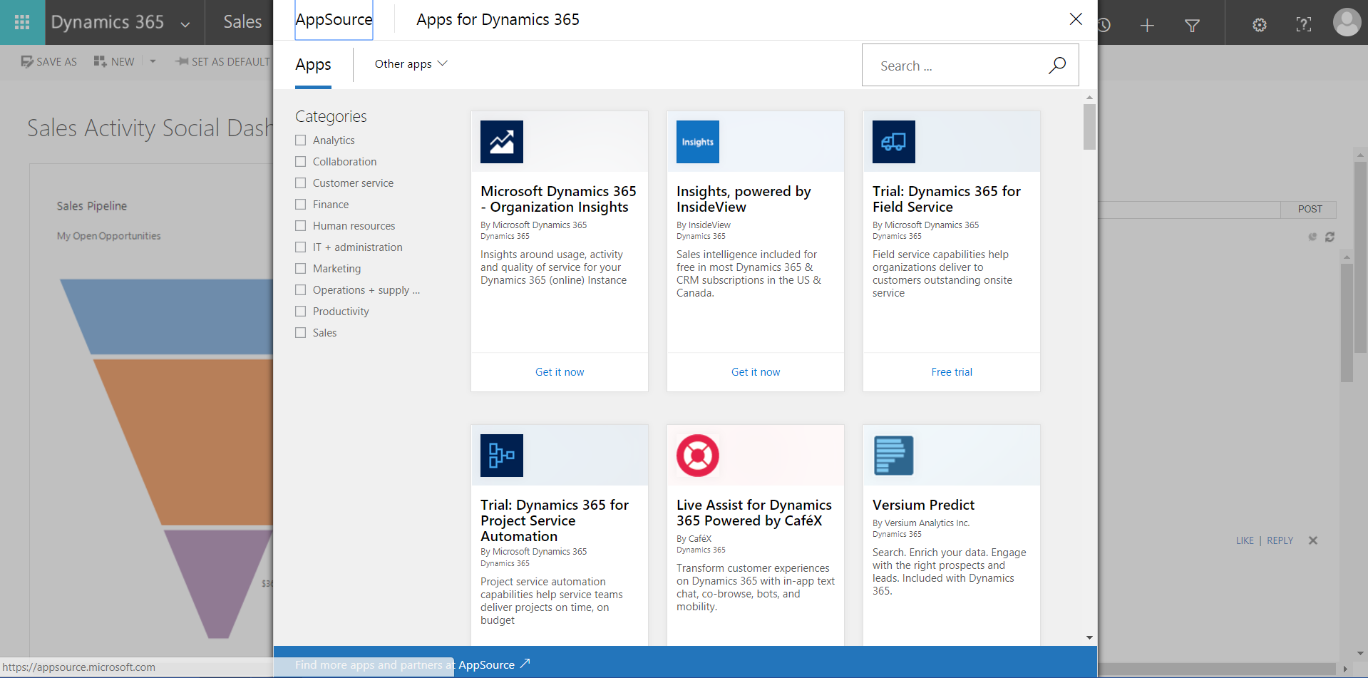 dynamics 365 for sales