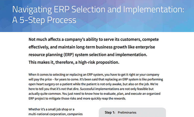 5 Steps to Navigating ERP Selection and Implementation