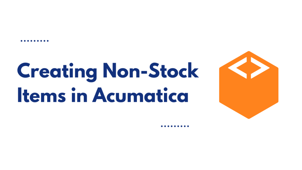 creating non-stock items acumatica