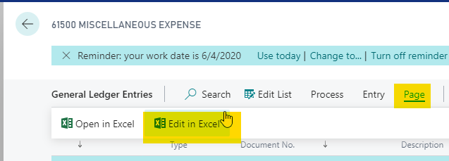 How to Edit in Excel in Microsoft Dynamics 365 Business Central