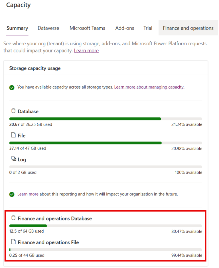 Why storage capacity matters in Microsoft D365 F&SCM